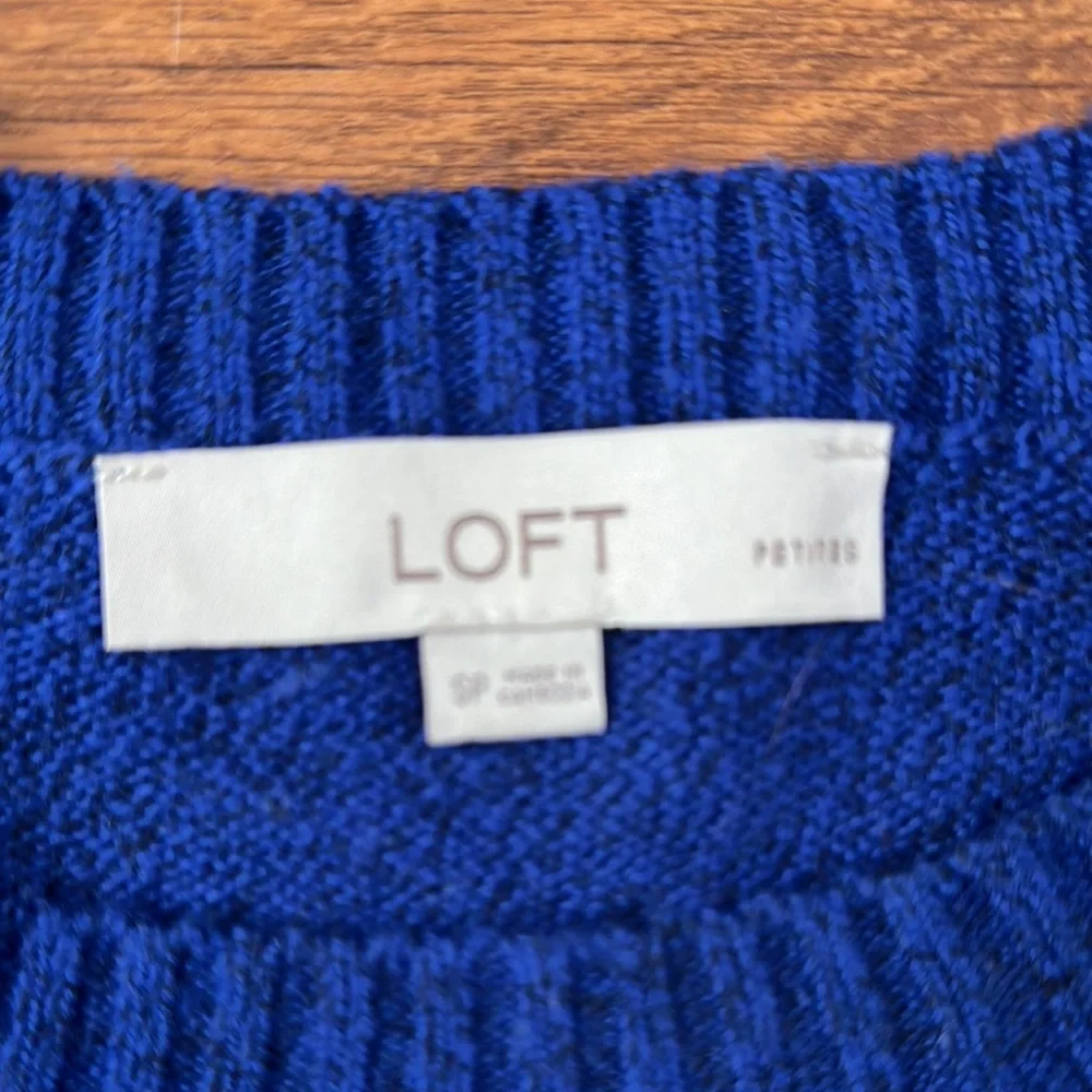 LOFT Blue Knit Sweater - Picture 2 of 4